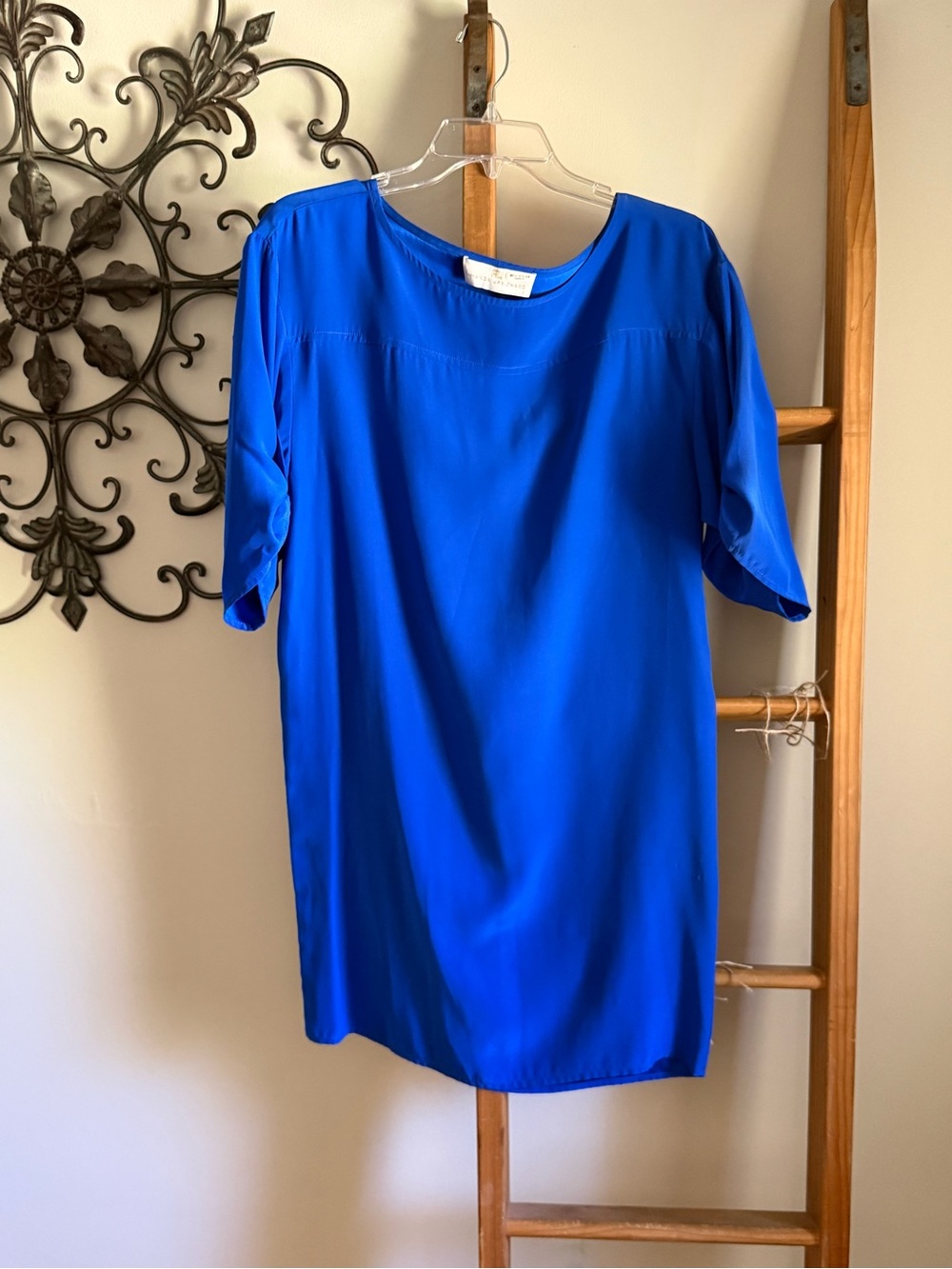 Amanda Uprichard Cobalt Blue Short-Sleeve Shift Tunic